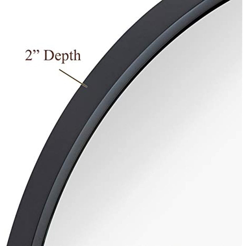 Clean Large Modern 18 Black Circle Frame Wall Mirror – Hamilton Hills