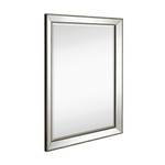 Angled Beveled Mirror Frame with Beaded Accents