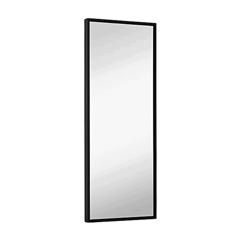 Clean Large Modern Black Frame Wall Mirror 18" x 48"