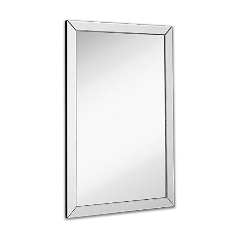 Large Flat Framed Wall Mirror with 2 Inch Mirror Frame