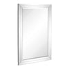 Large Flat Framed Wall Mirror with Double Mirror Edge Beveled Mirror Frame (24" x 36")