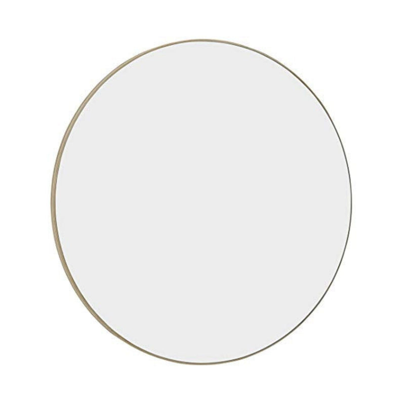 Thin Natural Wood Edge Circular Wall Mirror (24" Round)