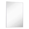 Silver Brushed Metal Vanity Mirror Simple Edge Mirrors 22"x30"