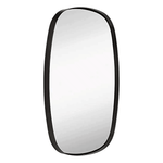 Contemporary Brushed Metal Oblong Wall Mirror (24" x 36")