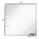 Large Simple Square Mirror with 1 Inch Bevel