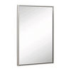 Clean Large Modern Brushed Stainless Steel Frame Wall Mirror