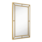 24 x 36 Inlaid Mirror Panel Gold Wall Mirror