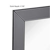 Large Framed Wall Mirror with Smoke Gray 3 Inch Angled Beveled Mirror Frame (30" x 40")