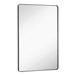 Black Mirror Bathroom Mirrors for Wall Rounded Corner Lightweight Deep Rectangle 24" x36"