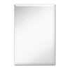 Large Simple Rectangular Streamlined 1 Inch Beveled Wall Mirror Premium Silver (20" W x 30" H)
