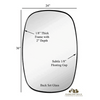 Contemporary Brushed Metal Oblong Wall Mirror (24" x 36")