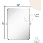 Polished Silver Metal Surrounded Round Pivot Mirror 22" x 30"