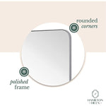 Polished Silver Metal Surrounded Round Pivot Mirror 22" x 30"