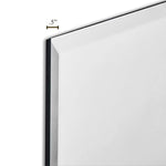 Large Simple Rectangular Streamlined 1 Inch Beveled Wall Mirror (24"W x 36"H)