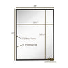 Framed Wall Mirror - 30 x 40 Inches Contemporary Large Rectangle Mirror with Floating Glass Panel and Wenge Wood-Look Frame