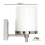 Triple Frosted and Clear Glass Wall Sconce