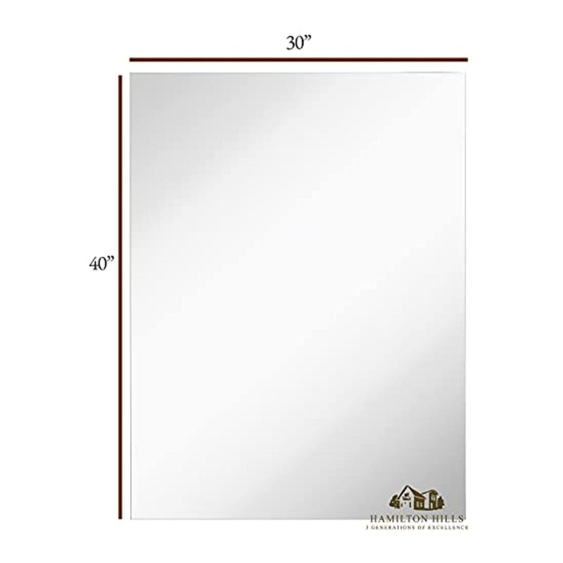Contemporary Lightweight Edgeless Mirror 30"x40"