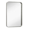 Contemporary Brushed Metal Wall Mirror (16" x 24")
