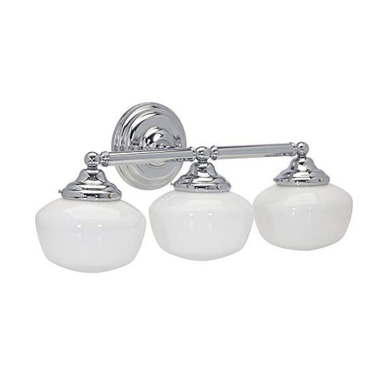 Triple Rounded Glass Light Fixture