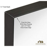 Contemporary Brushed Metal Wall Mirror  (22" x 30")