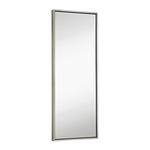 Clean Large Modern Silver Leaf Frame Wall Mirror 18" x 48"
