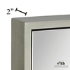 Clean Large Modern Silver Leaf Frame Wall Mirror 18" x 48"