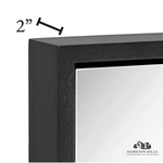Clean Large Modern Wenge Frame Wall Mirror 18" x 48"