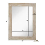 White Washed Wood Framed Mirror 30" x 40" Vanity Mirror