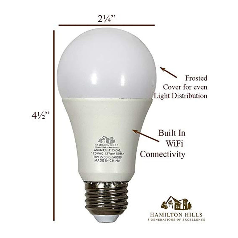 LED Smart Bulb - A19 E26 Dimmable Lightbulb