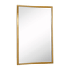 Commercial Grade Contemporary Industrial Strength Wall Mirror | Brushed Gold Metal