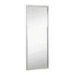 Commercial Grade Contemporary Industrial Strength Wall Mirror | Polished Stainless Metal Silver