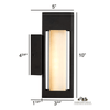 10" Outdoor LED Light Tube Black Wall Sconce Lighting Exterior Wall Fixture