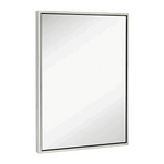 Clean Large Modern Antiqued Silver Frame Wall Mirror