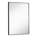 Black Brushed Metal Vanity Mirror Simple Edge Mirrors 22"x30"