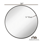 Contemporary Brushed Metal Bronze Wall Mirror (30" Round)