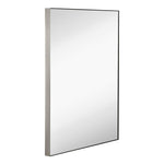 Contemporary Brushed Metal Wall Mirror (22" x 30")