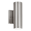 8" Dual Up and Down Brushed Nickel Mini Outdoor Cylinder LED