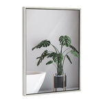 Clean Large Modern Antiqued Silver Frame Wall Mirror