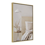 Clean Large Modern Gold Leaf Frame Wall Mirror 30" x 40"